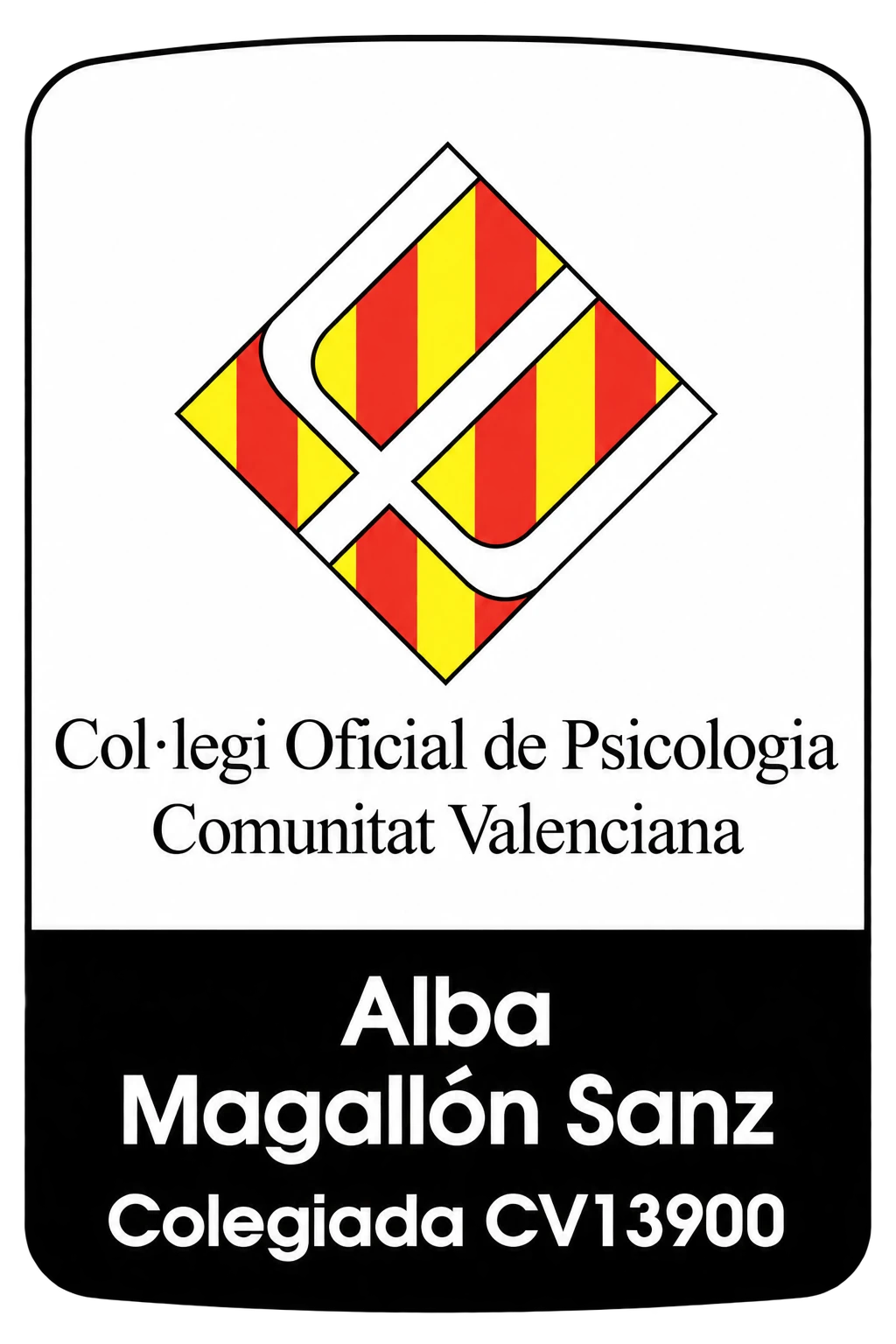 Credencial del Col·legi Oficial de Psicologia
